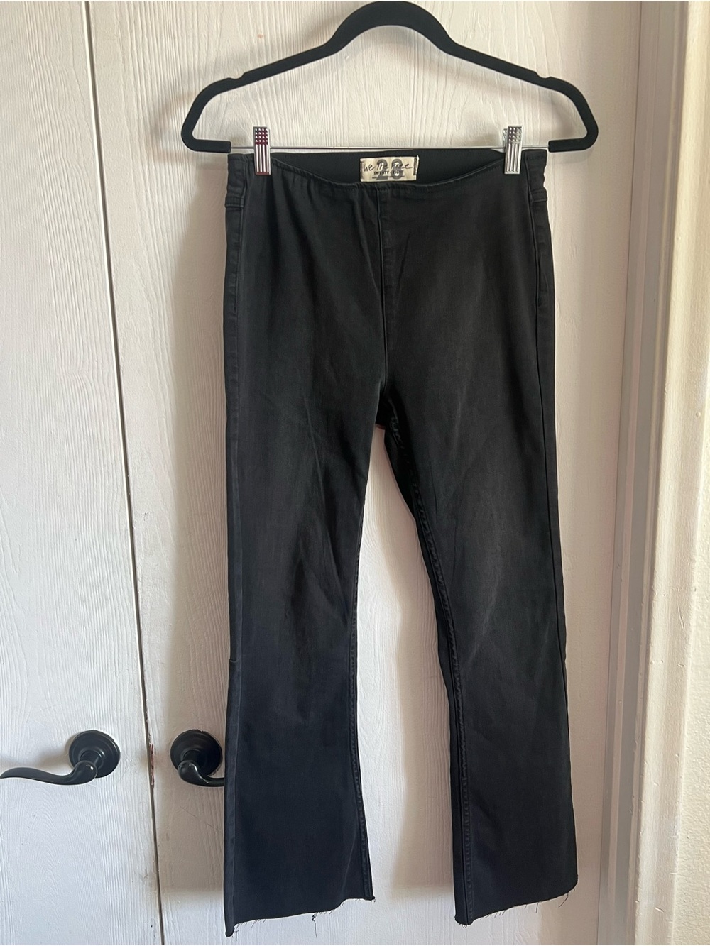We The Free Black Penny Pull-On Flare Jeans Sz 28 Festival Boho Western Rodeo